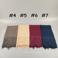 Mode Fabrik muslimischen Hijab Schals Schal Kopf Großhandel plain muslimischen Frauen Maxi Dicke Blase Chiffon Spitze Hijab